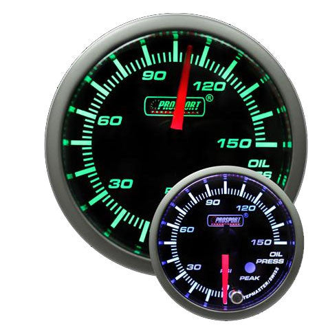 Prosport Premium Peak/Warning Oil Pressure Gauge - 52mm