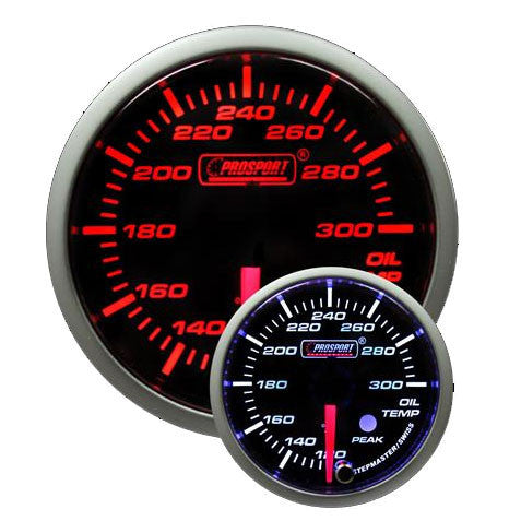 Prosport Premium Peak/Warning Oil Temp Gauge - 52mm