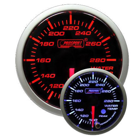 Prosport Premium Peak/Warning Water Temp Gauge - 60mm